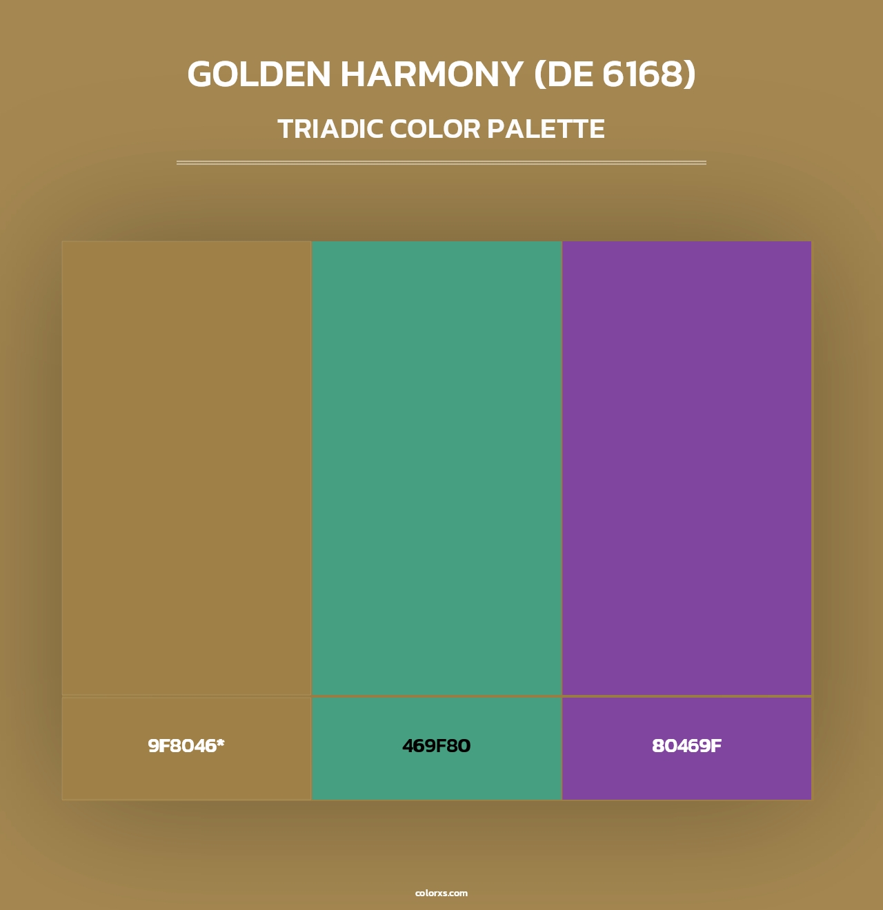 Golden Harmony (DE 6168) - Triadic Color Palette
