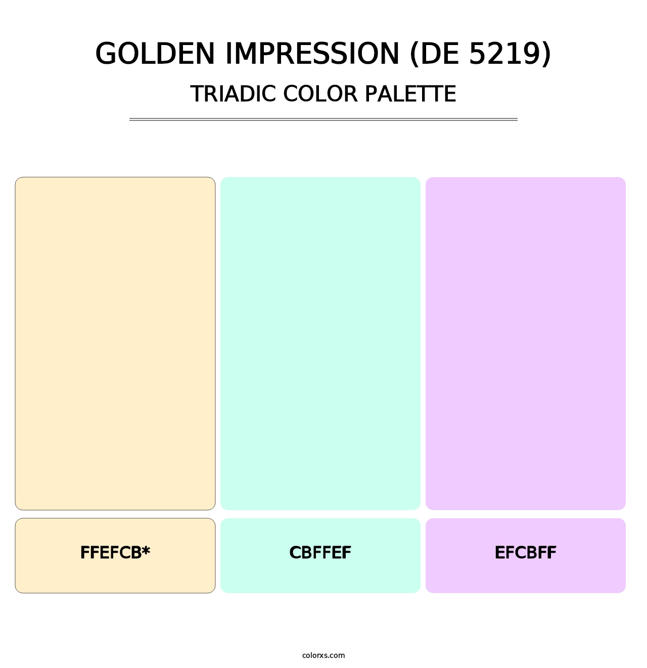 Golden Impression (DE 5219) - Triadic Color Palette