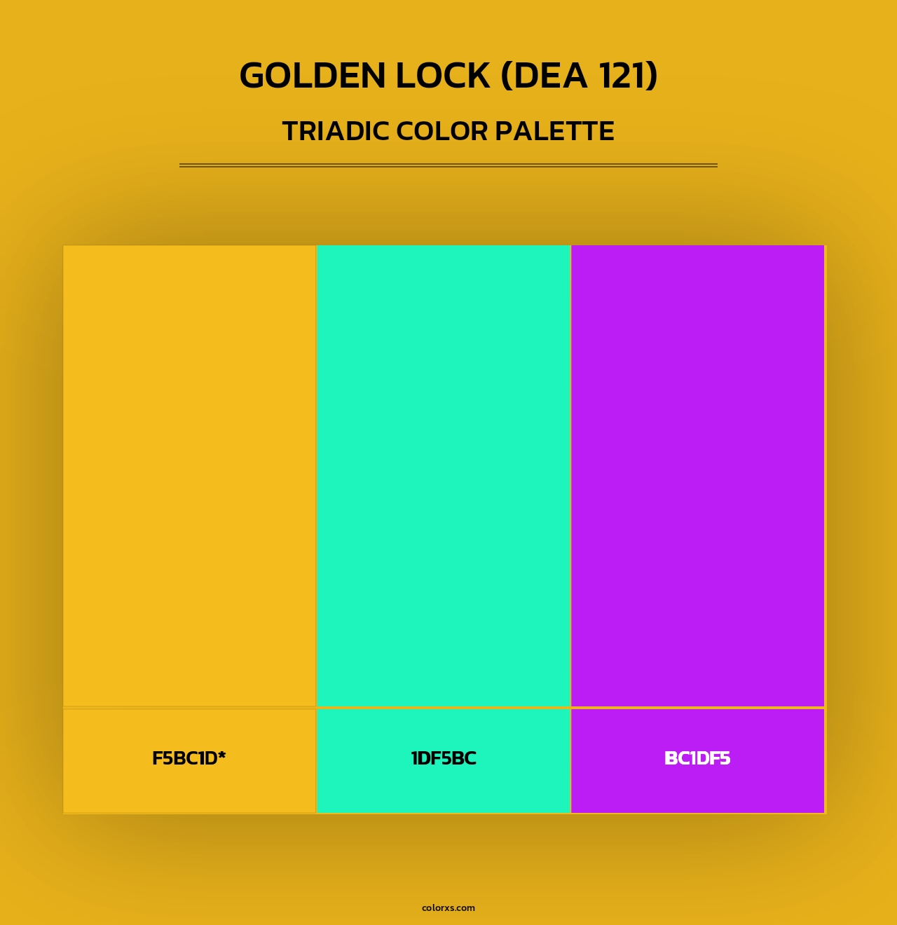 Golden Lock (DEA 121) - Triadic Color Palette