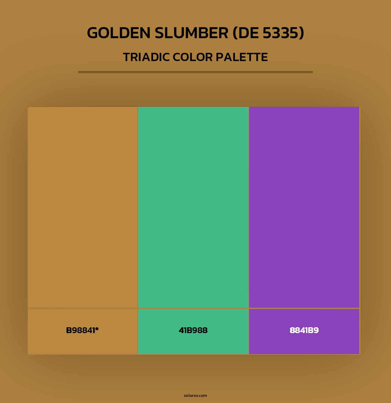 Golden Slumber (DE 5335) - Triadic Color Palette