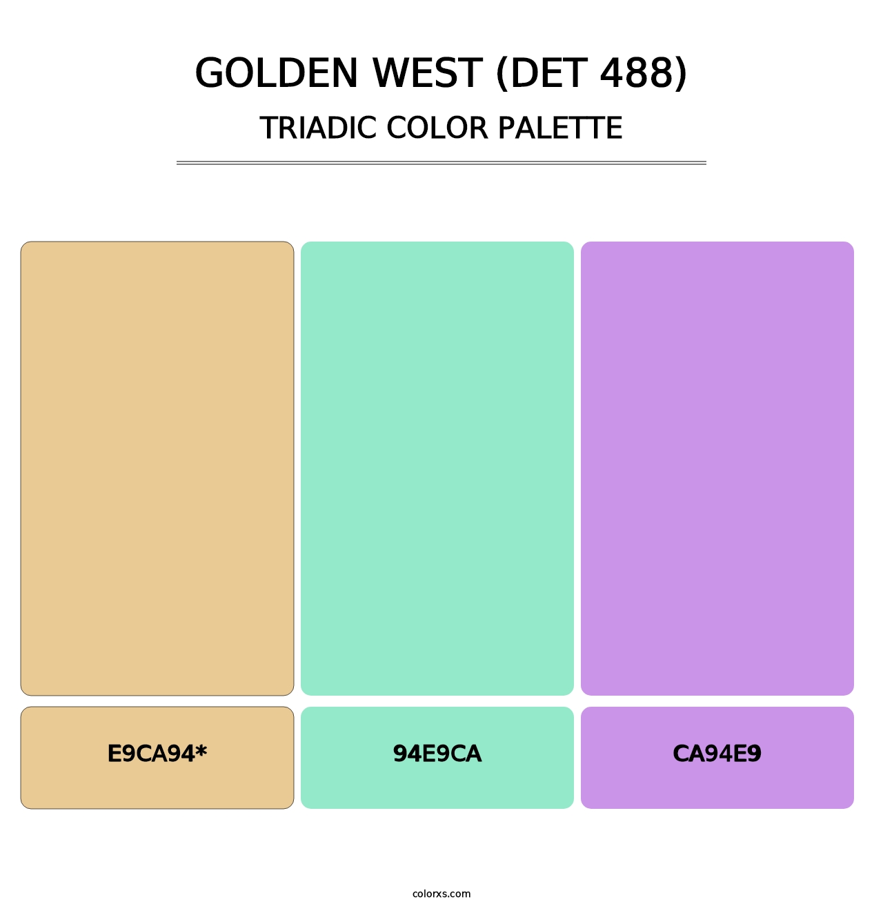 Golden West (DET 488) - Triadic Color Palette