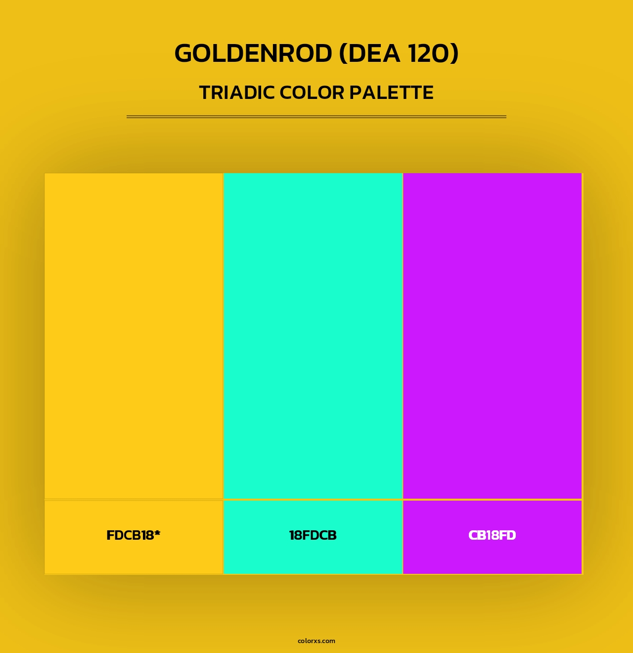 Goldenrod (DEA 120) - Triadic Color Palette