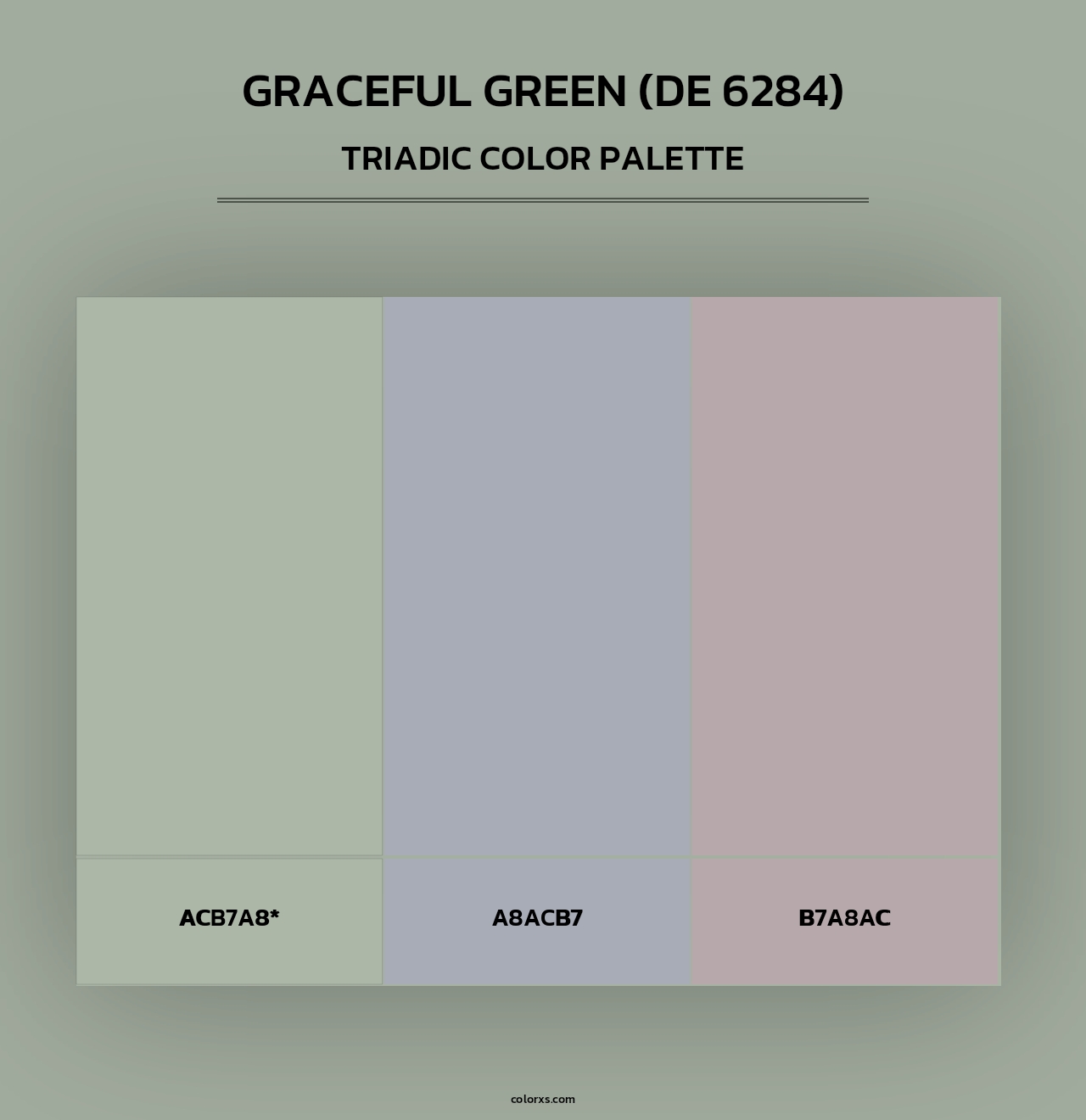 Graceful Green (DE 6284) - Triadic Color Palette