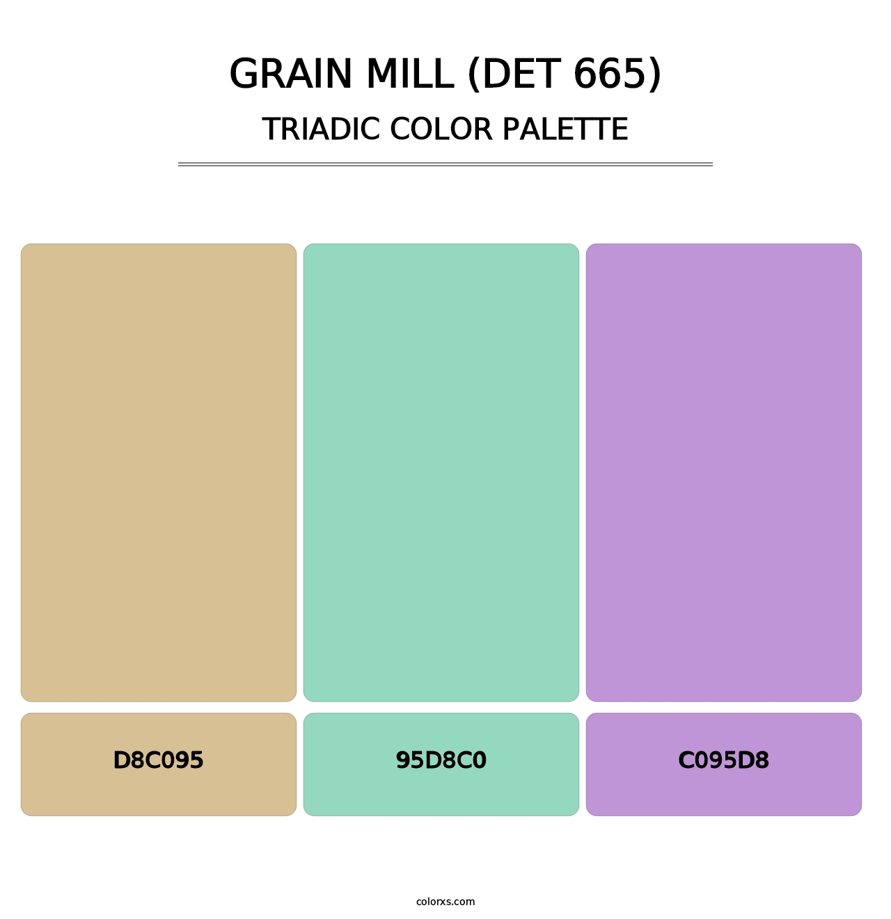 Grain Mill (DET 665) - Triadic Color Palette