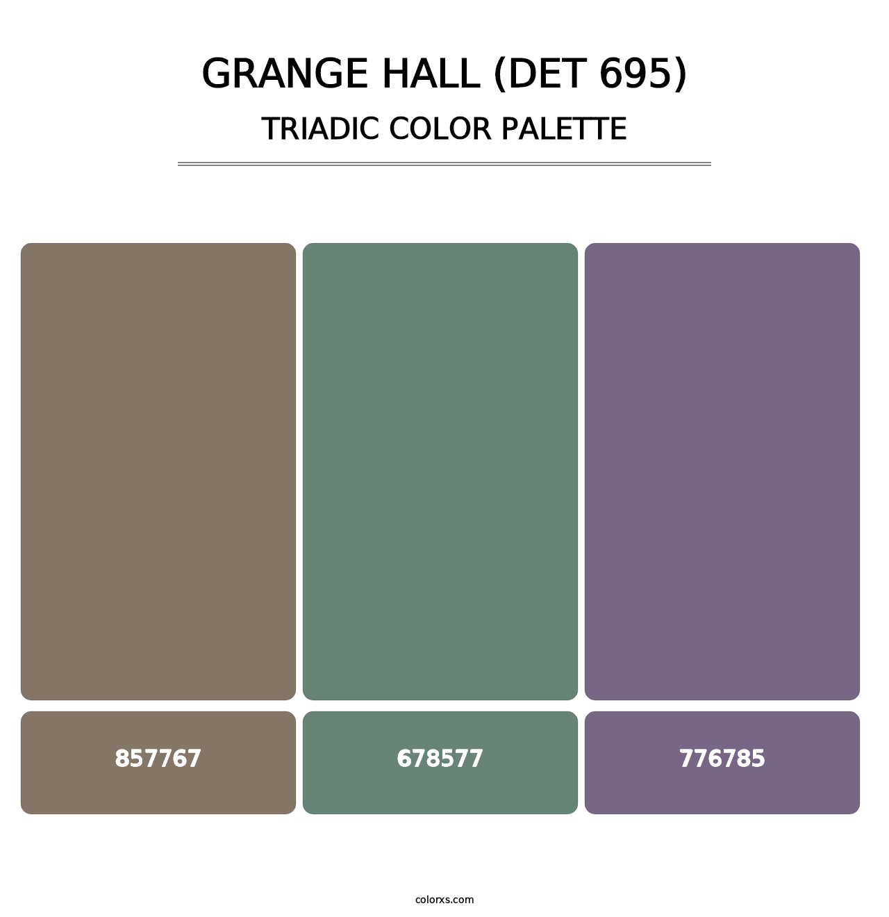 Grange Hall (DET 695) - Triadic Color Palette