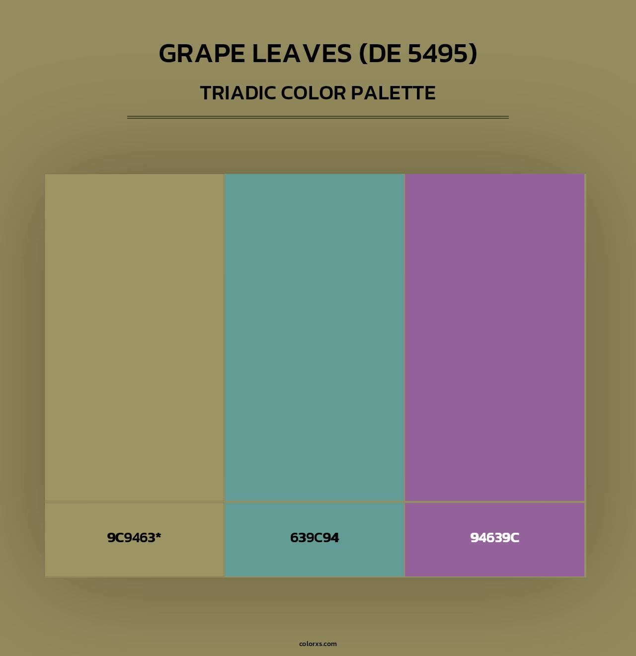 Grape Leaves (DE 5495) - Triadic Color Palette