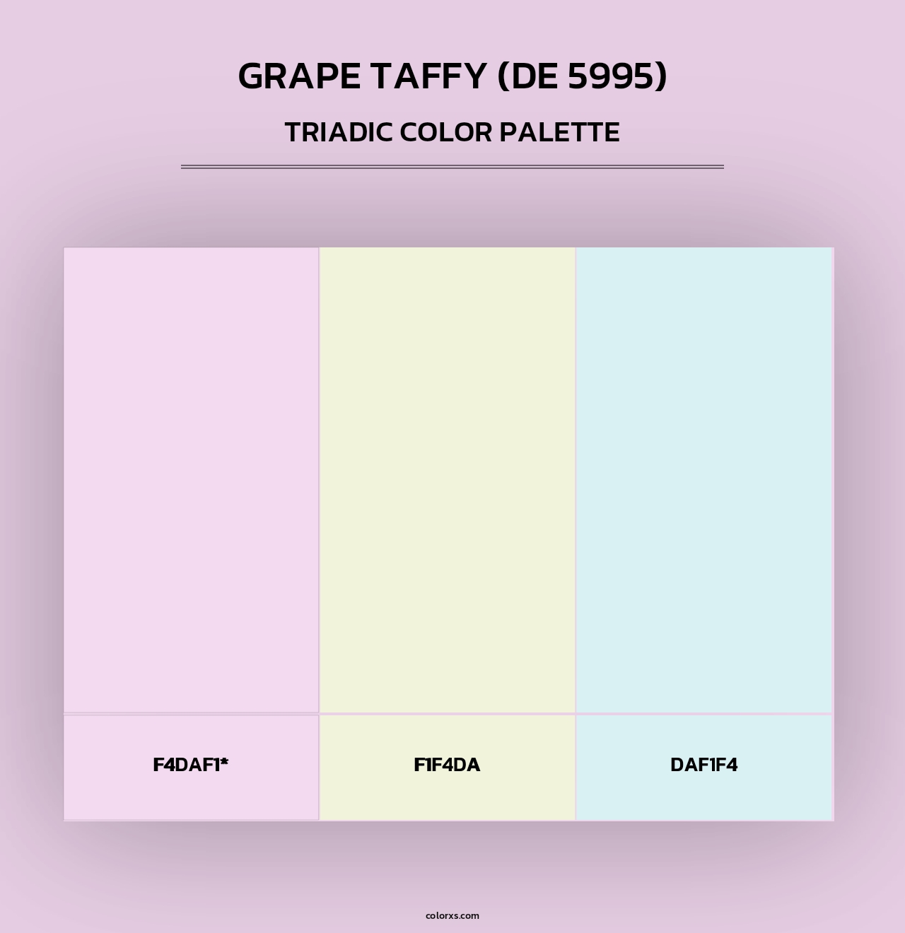 Grape Taffy (DE 5995) - Triadic Color Palette