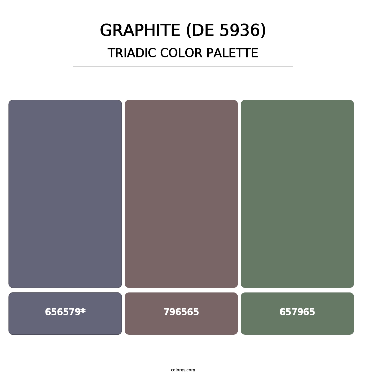Graphite (DE 5936) - Triadic Color Palette
