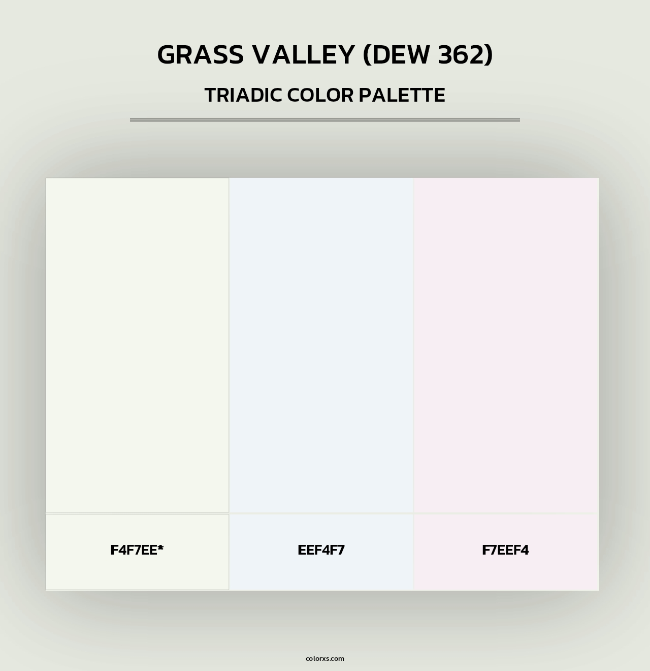 Grass Valley (DEW 362) - Triadic Color Palette