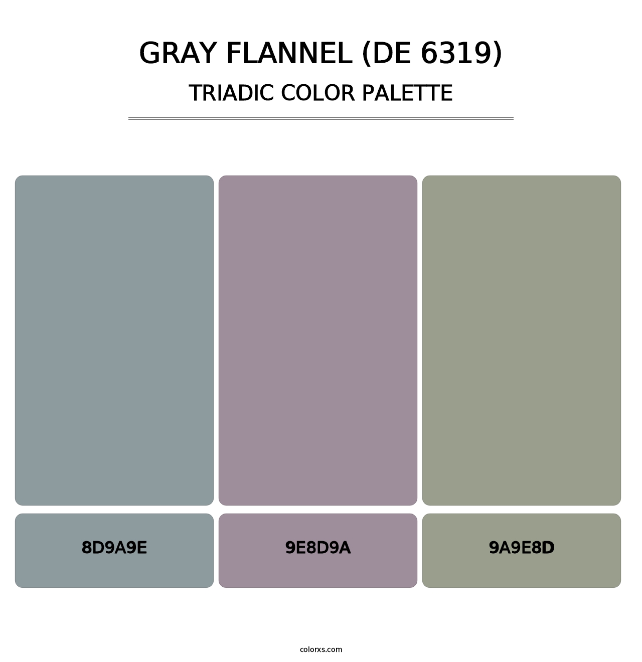 Gray Flannel (DE 6319) - Triadic Color Palette