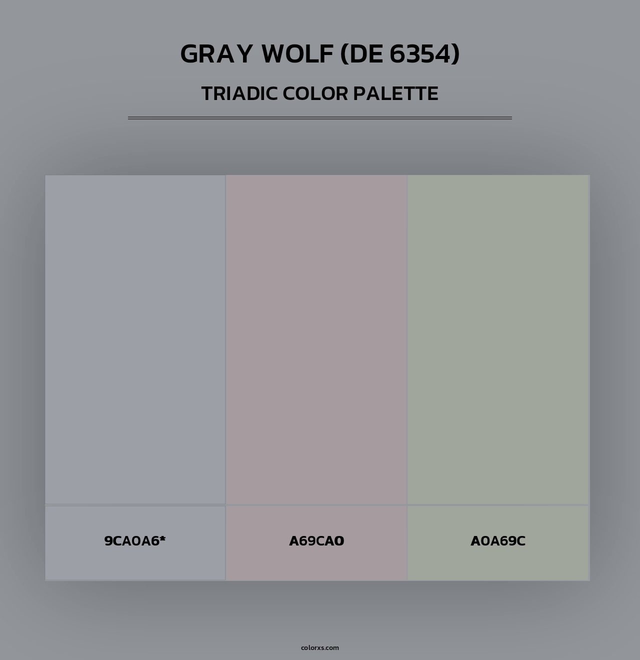 Gray Wolf (DE 6354) - Triadic Color Palette