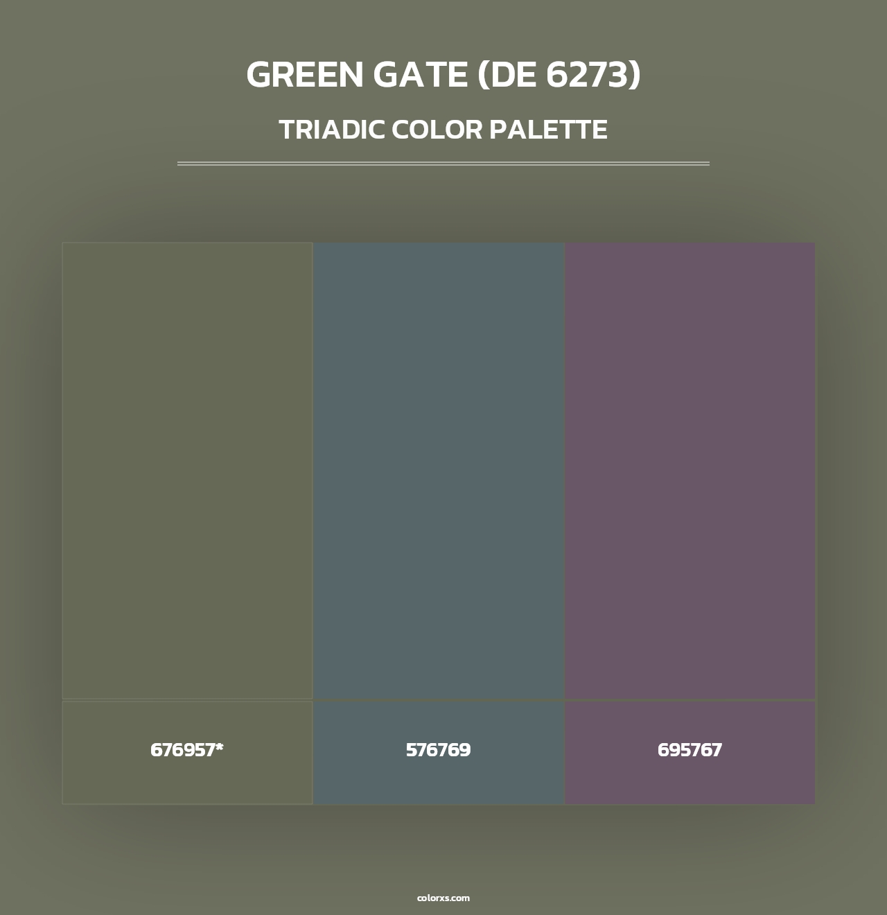 Green Gate (DE 6273) - Triadic Color Palette