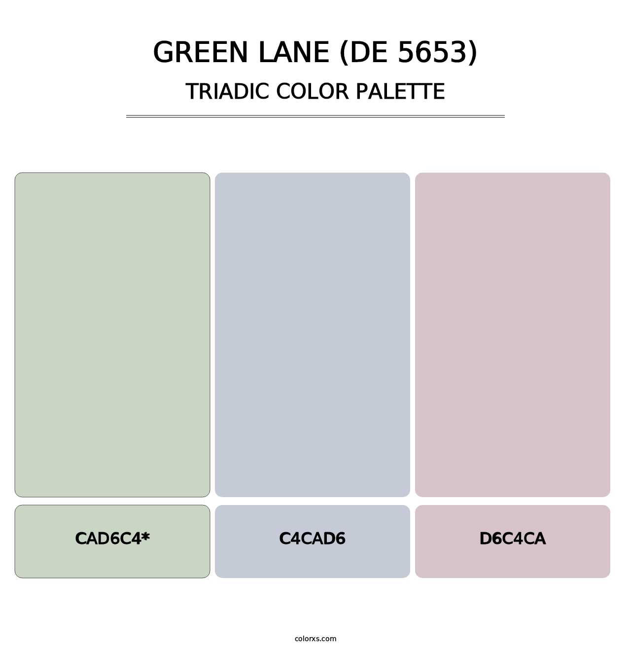 Green Lane (DE 5653) - Triadic Color Palette