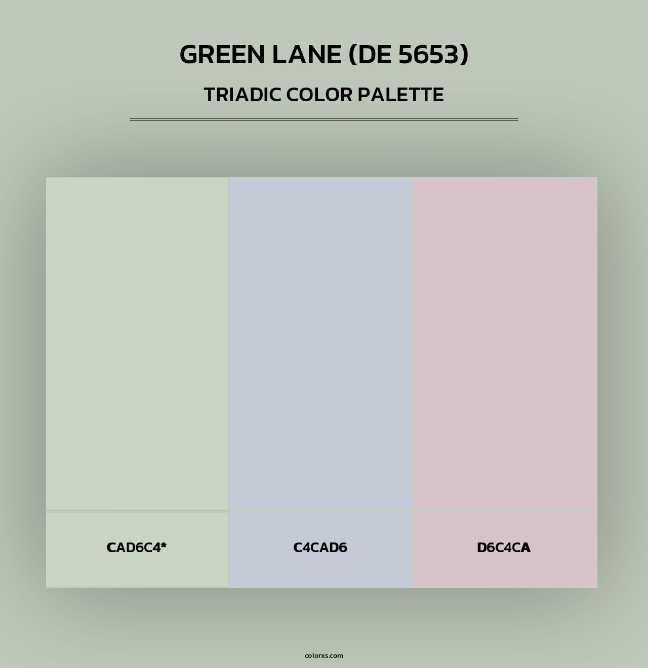 Green Lane (DE 5653) - Triadic Color Palette