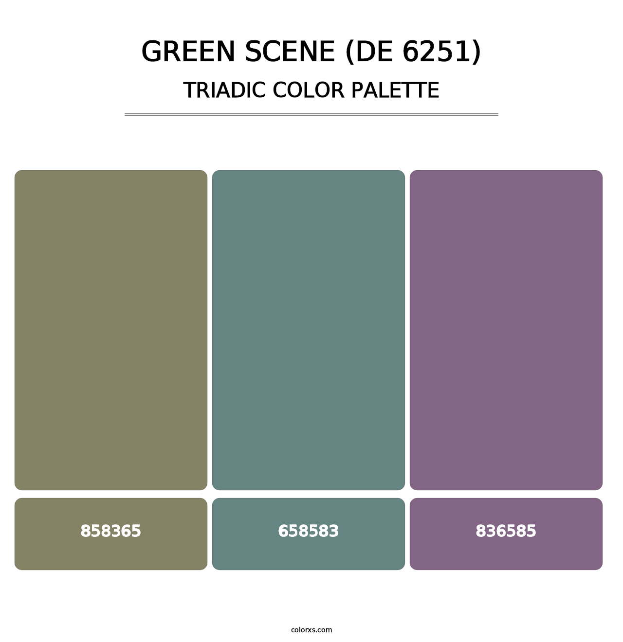 Green Scene (DE 6251) - Triadic Color Palette