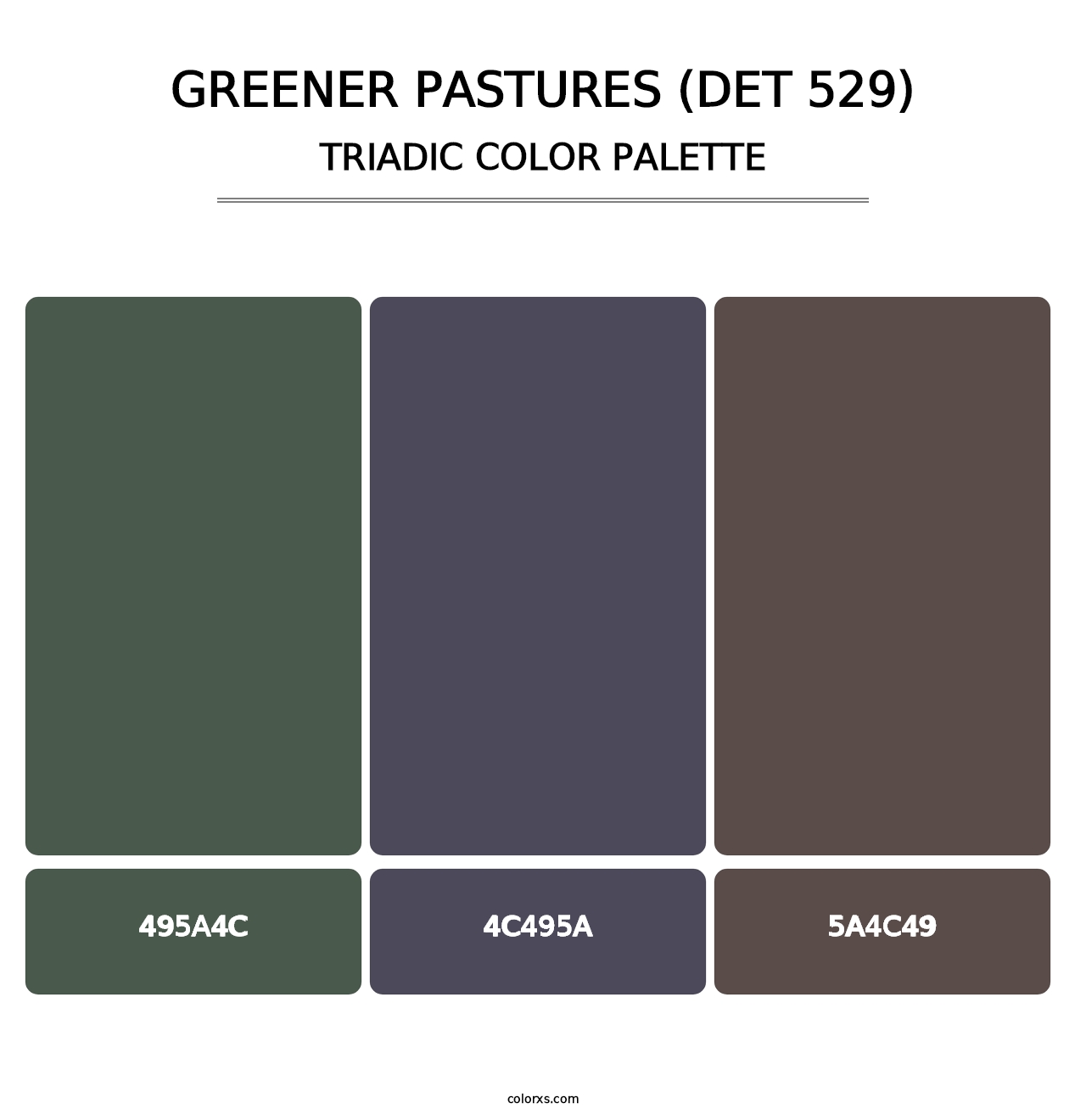 Greener Pastures (DET 529) - Triadic Color Palette