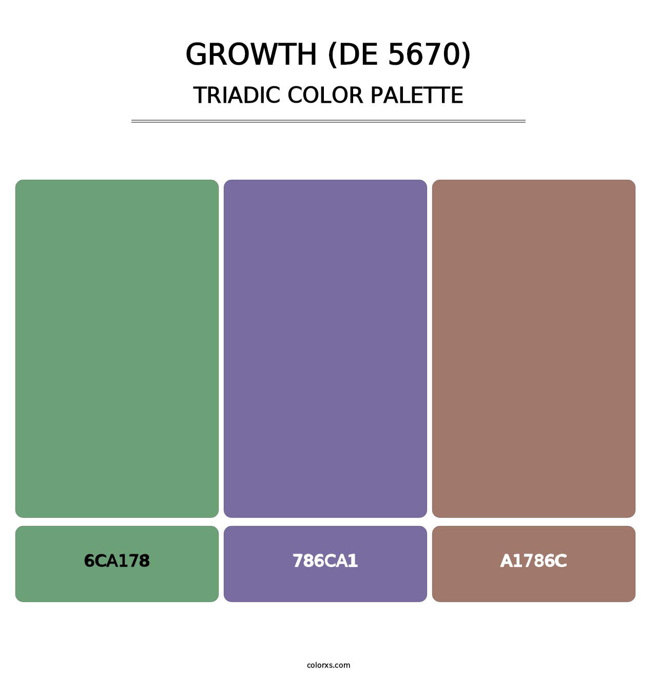 Growth (DE 5670) - Triadic Color Palette