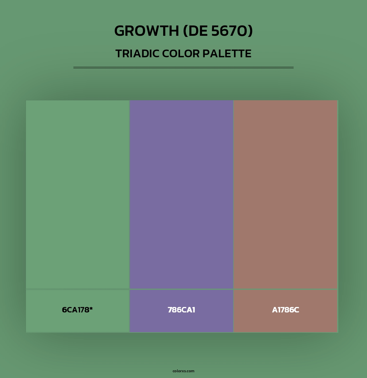Growth (DE 5670) - Triadic Color Palette