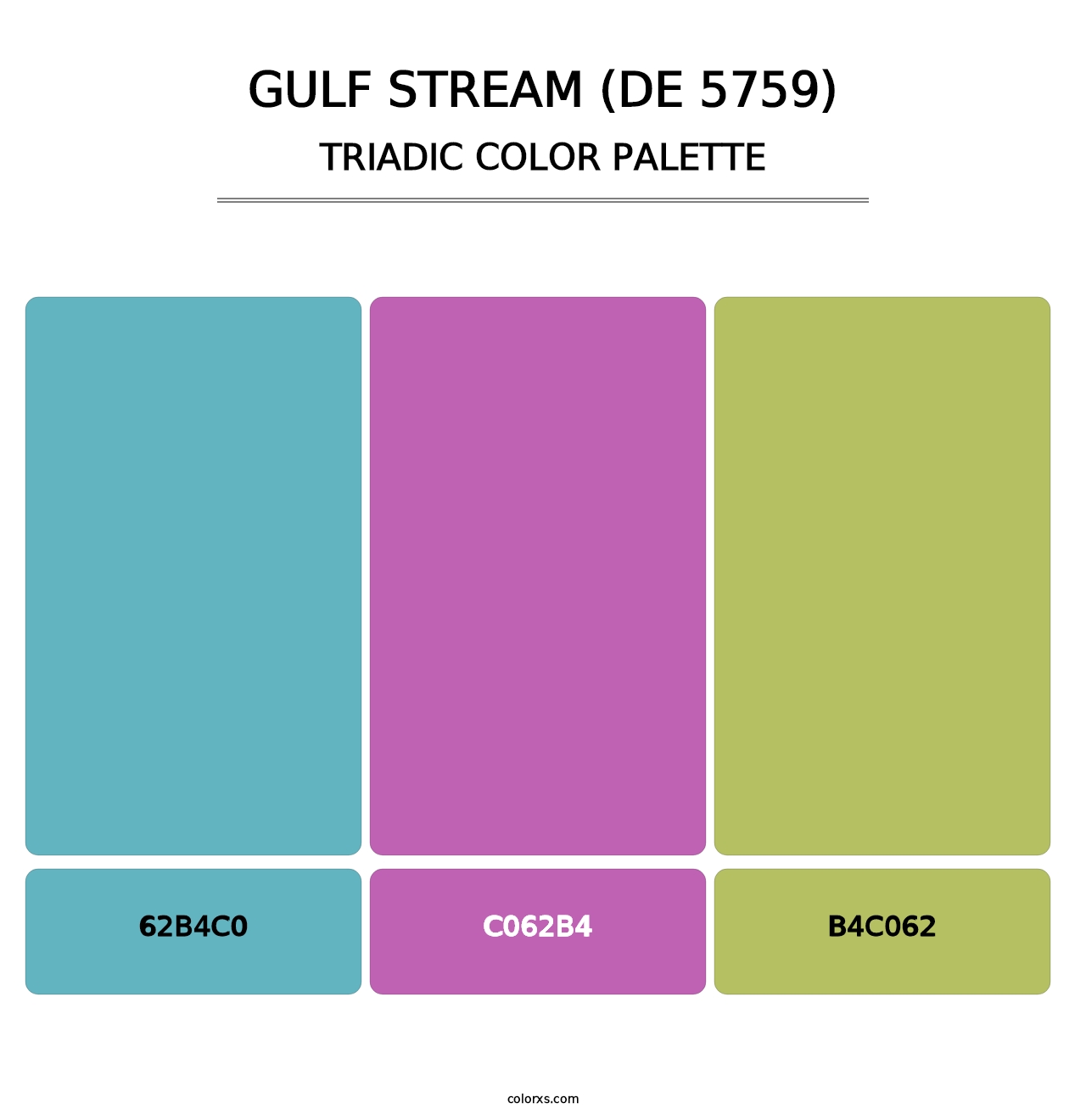 Gulf Stream (DE 5759) - Triadic Color Palette