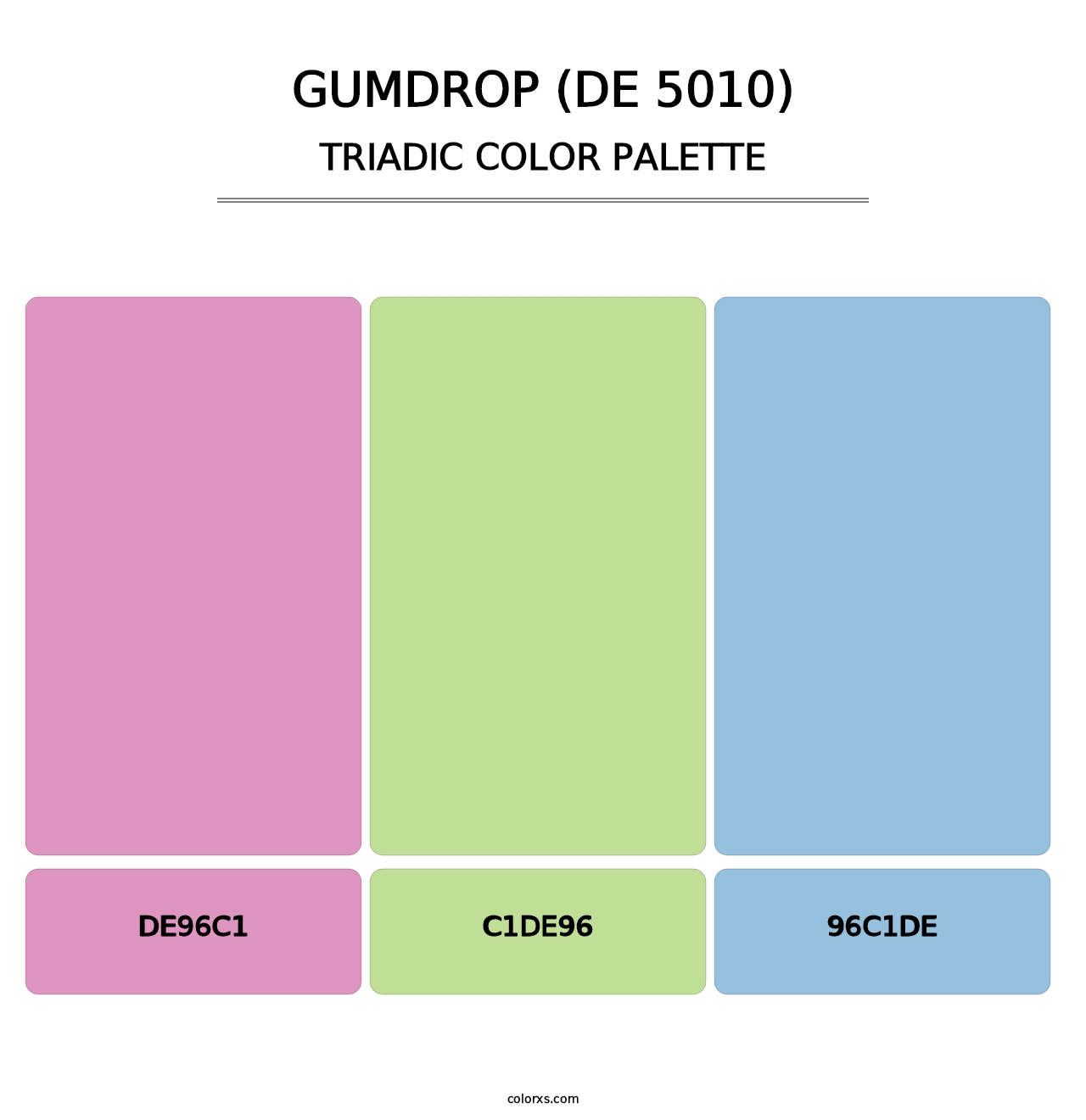 Gumdrop (DE 5010) - Triadic Color Palette
