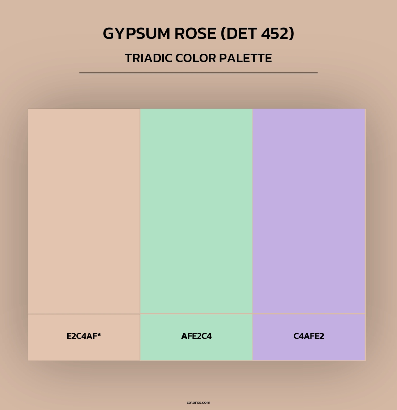 Gypsum Rose (DET 452) - Triadic Color Palette