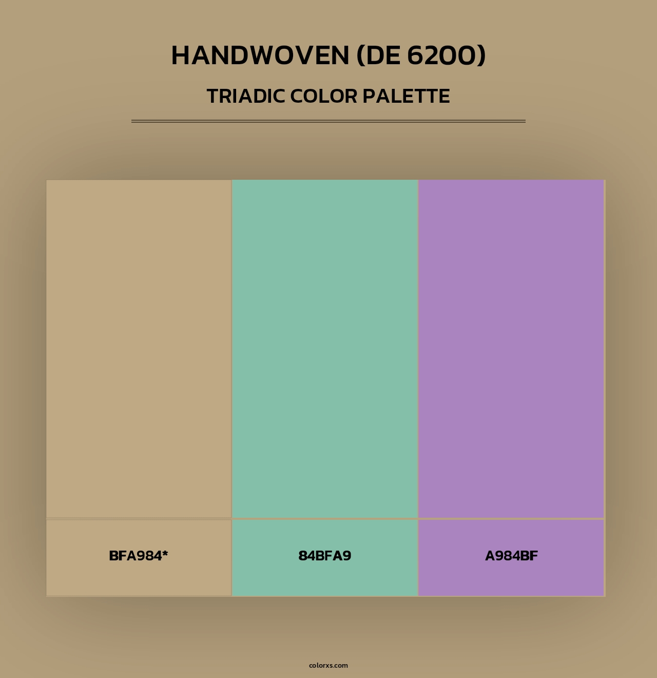 Handwoven (DE 6200) - Triadic Color Palette