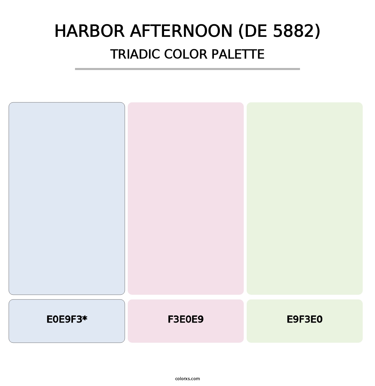 Harbor Afternoon (DE 5882) - Triadic Color Palette