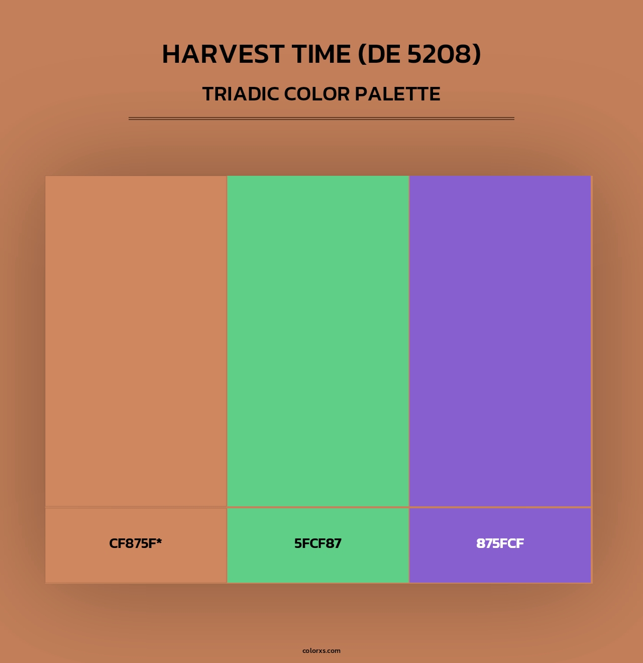 Harvest Time (DE 5208) - Triadic Color Palette