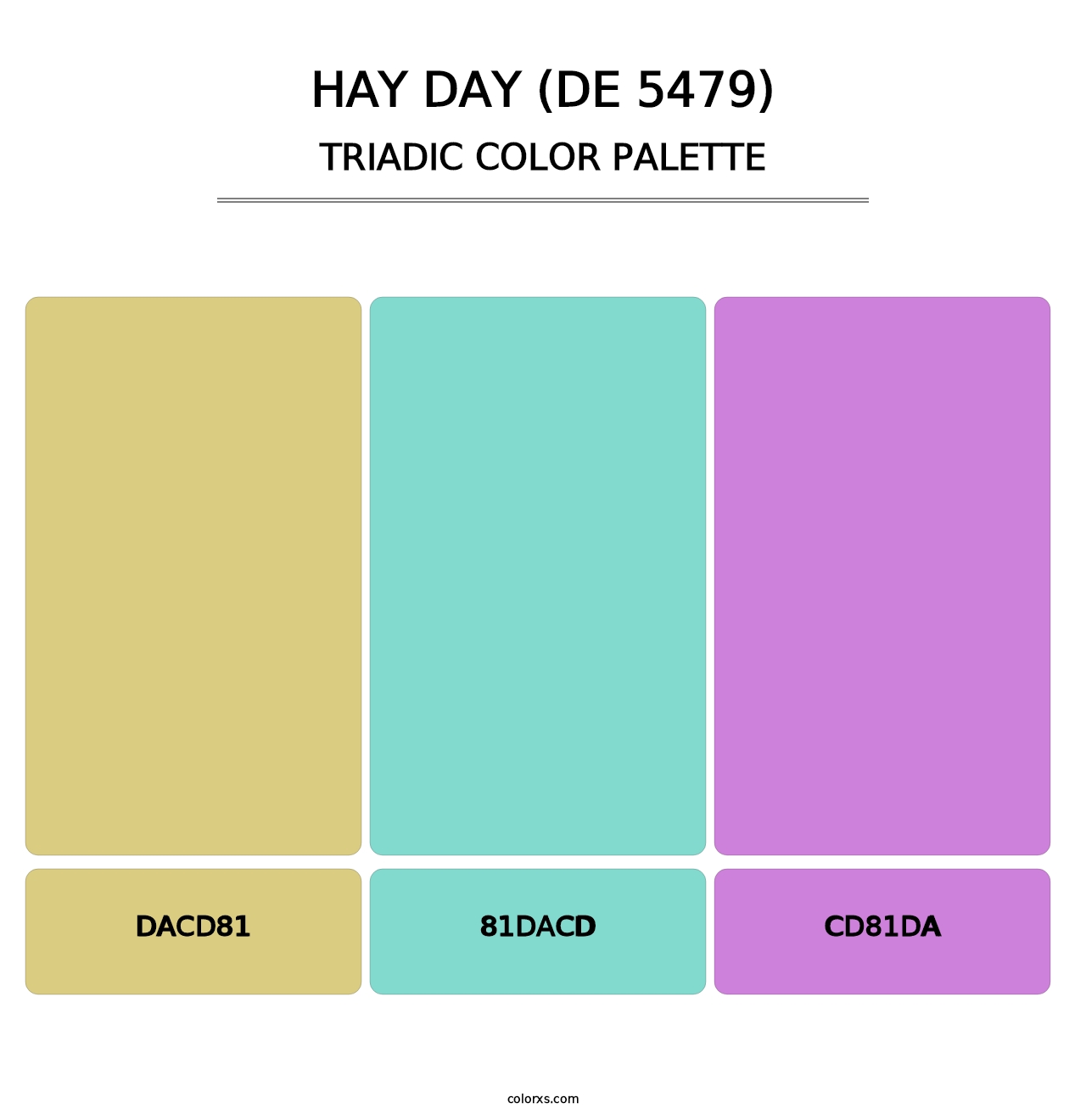 Hay Day (DE 5479) - Triadic Color Palette
