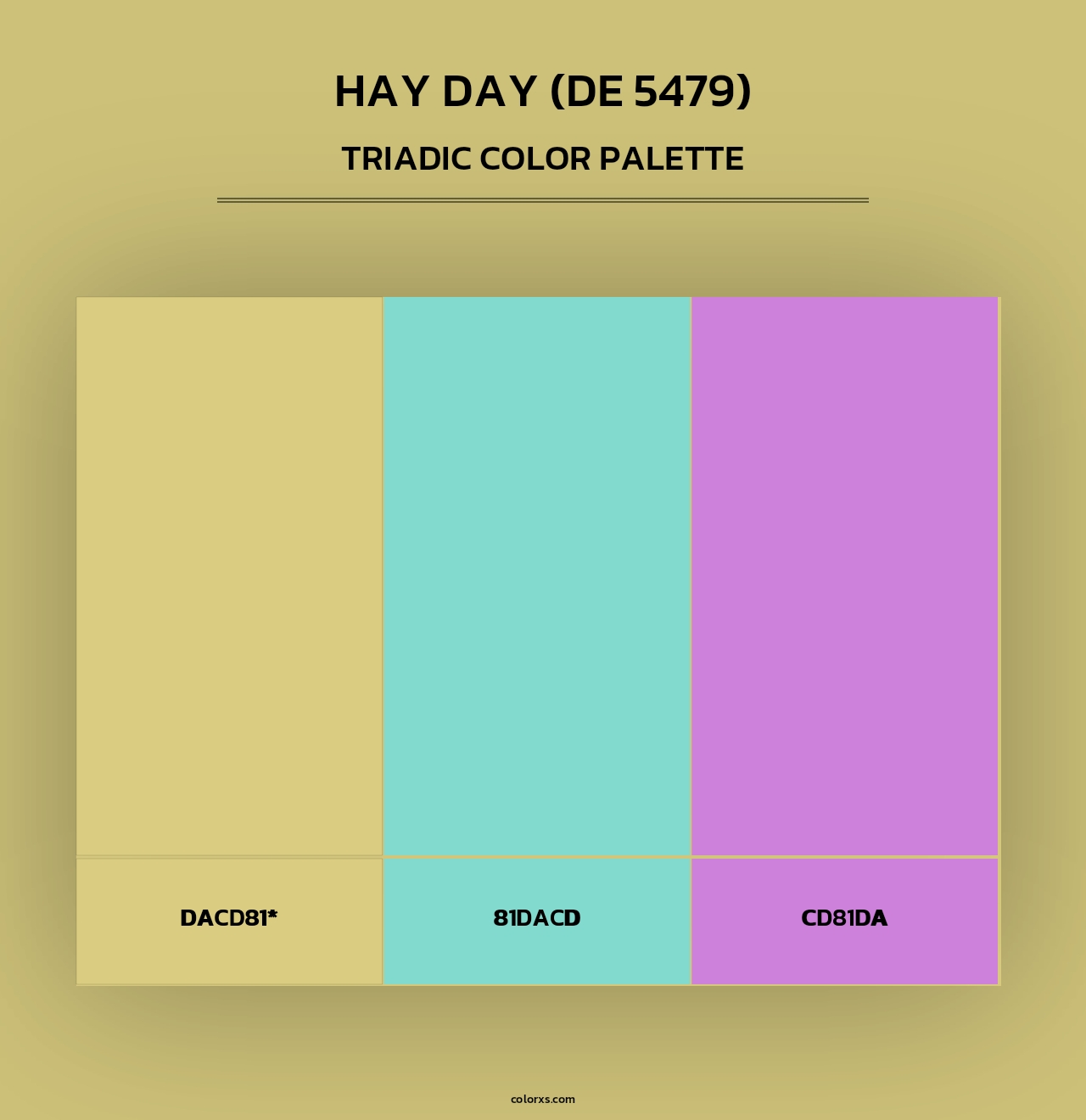 Hay Day (DE 5479) - Triadic Color Palette