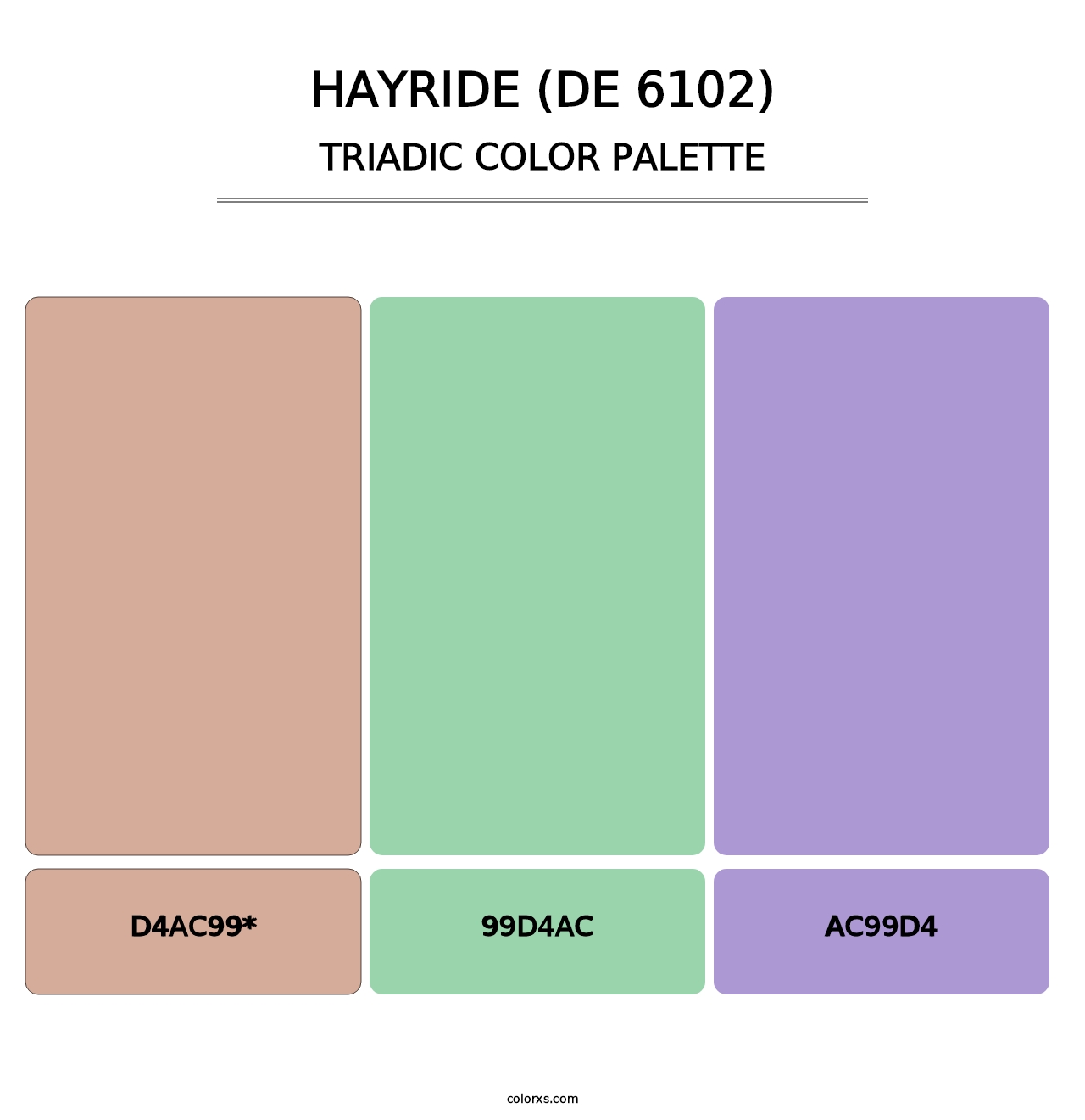 Hayride (DE 6102) - Triadic Color Palette