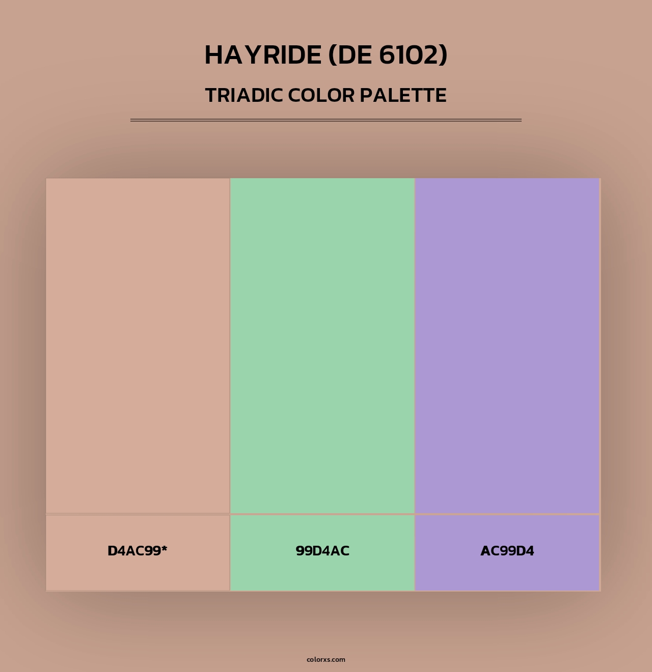 Hayride (DE 6102) - Triadic Color Palette