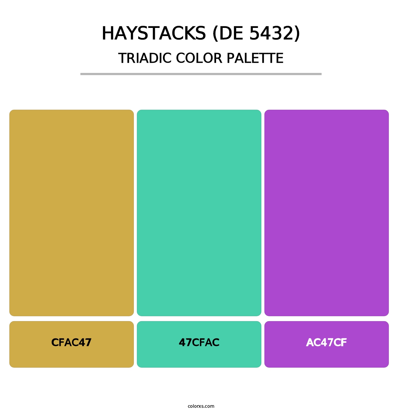 Haystacks (DE 5432) - Triadic Color Palette