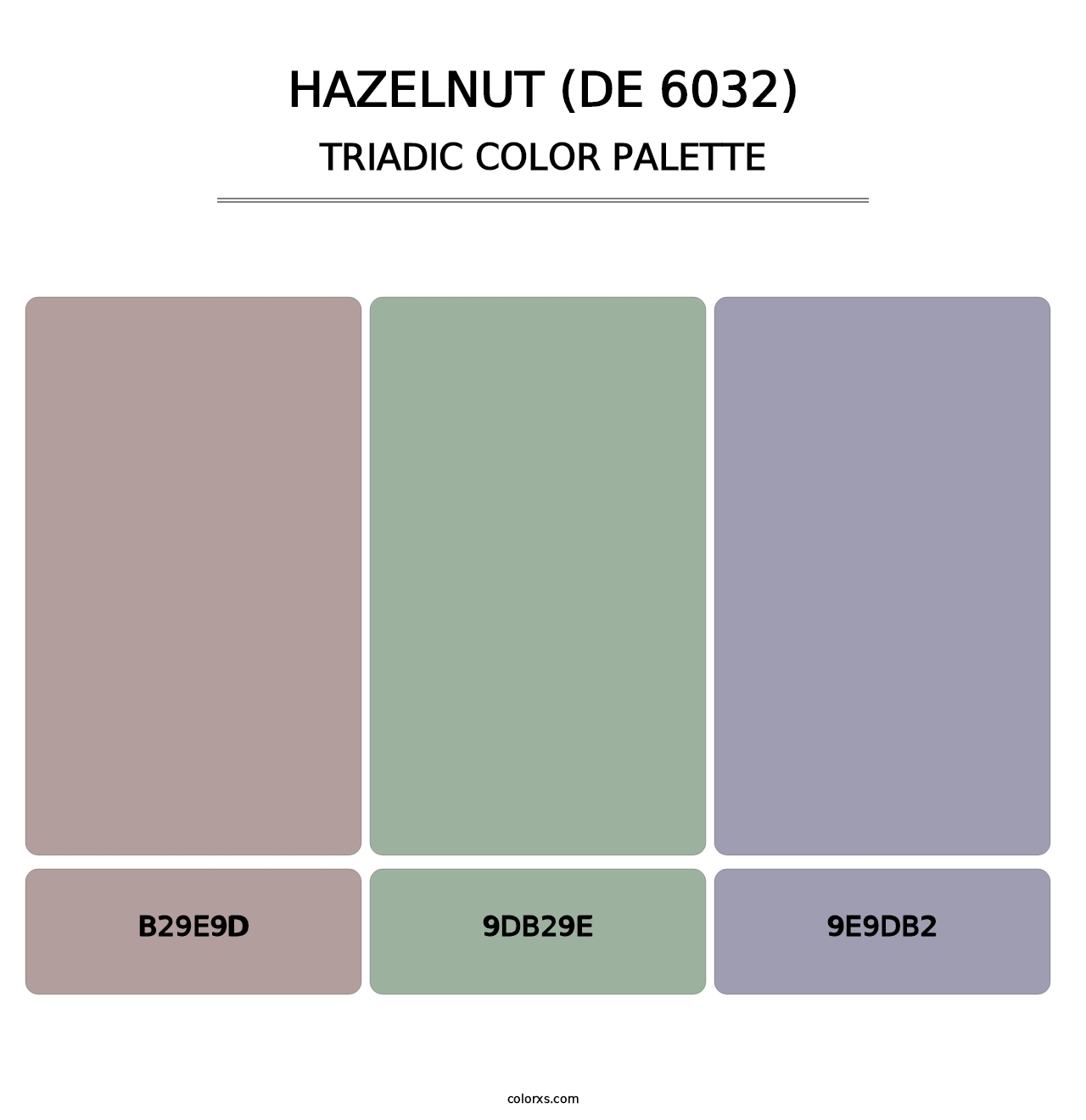 Hazelnut (DE 6032) - Triadic Color Palette