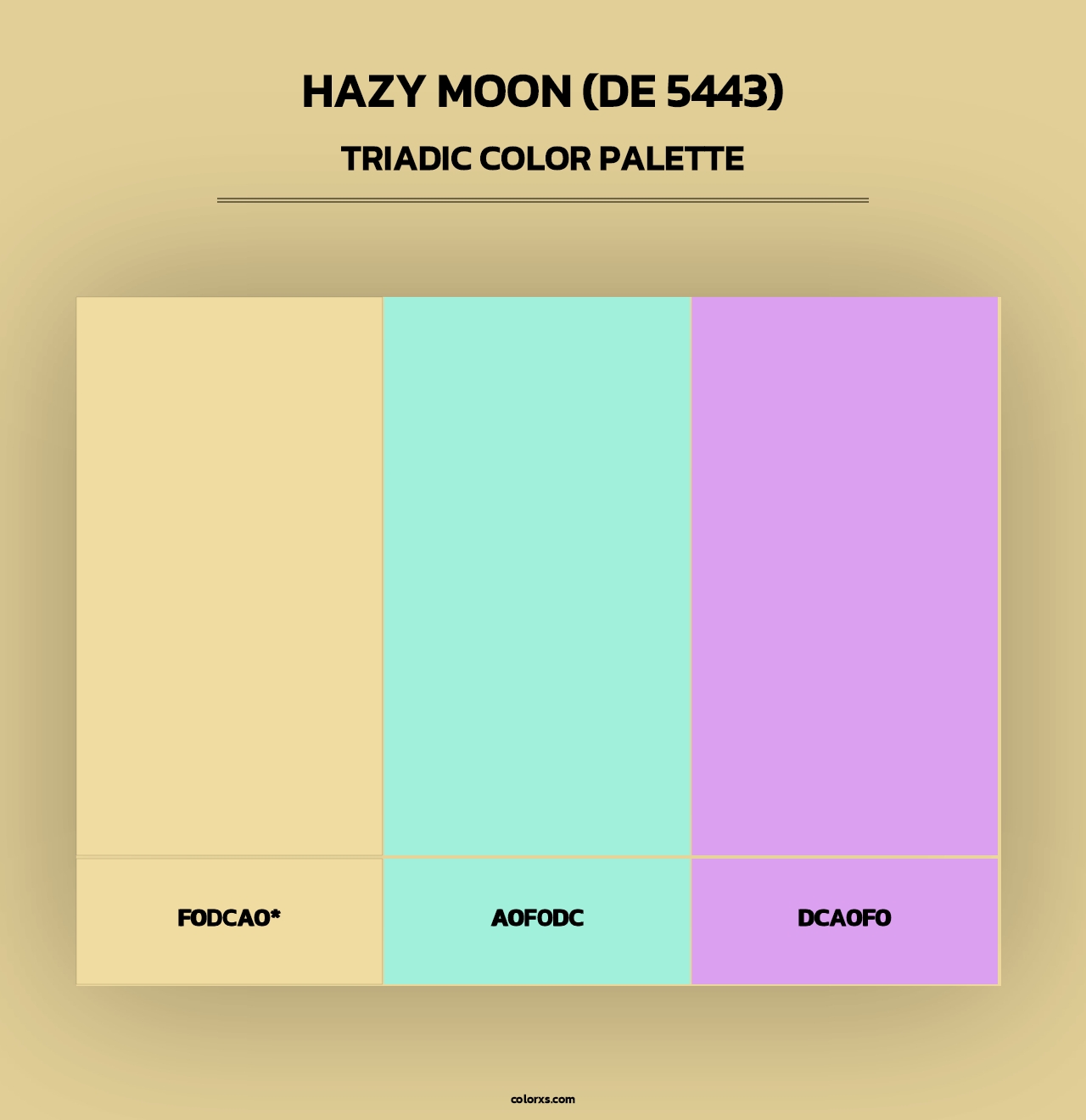 Hazy Moon (DE 5443) - Triadic Color Palette