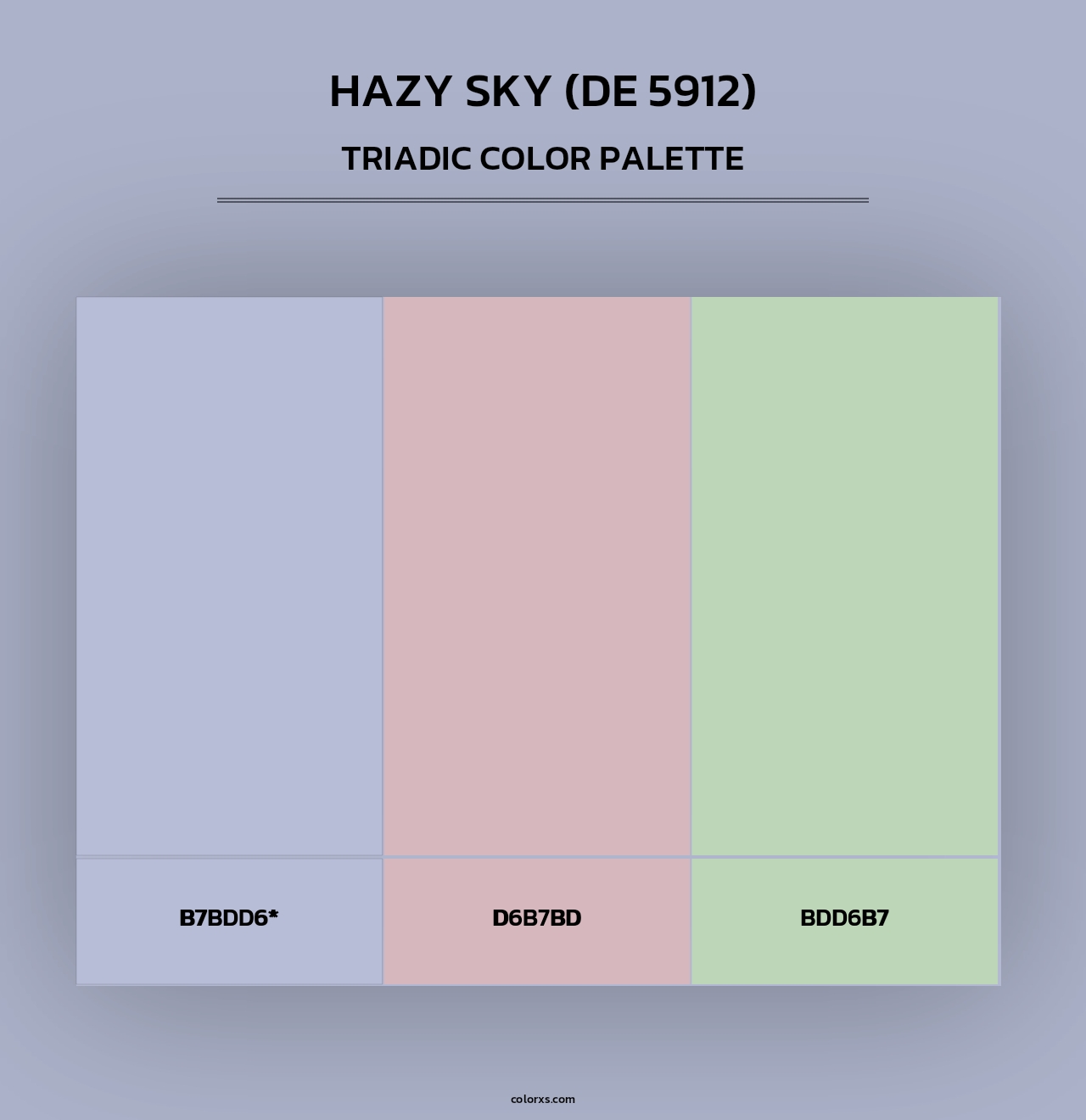 Hazy Sky (DE 5912) - Triadic Color Palette