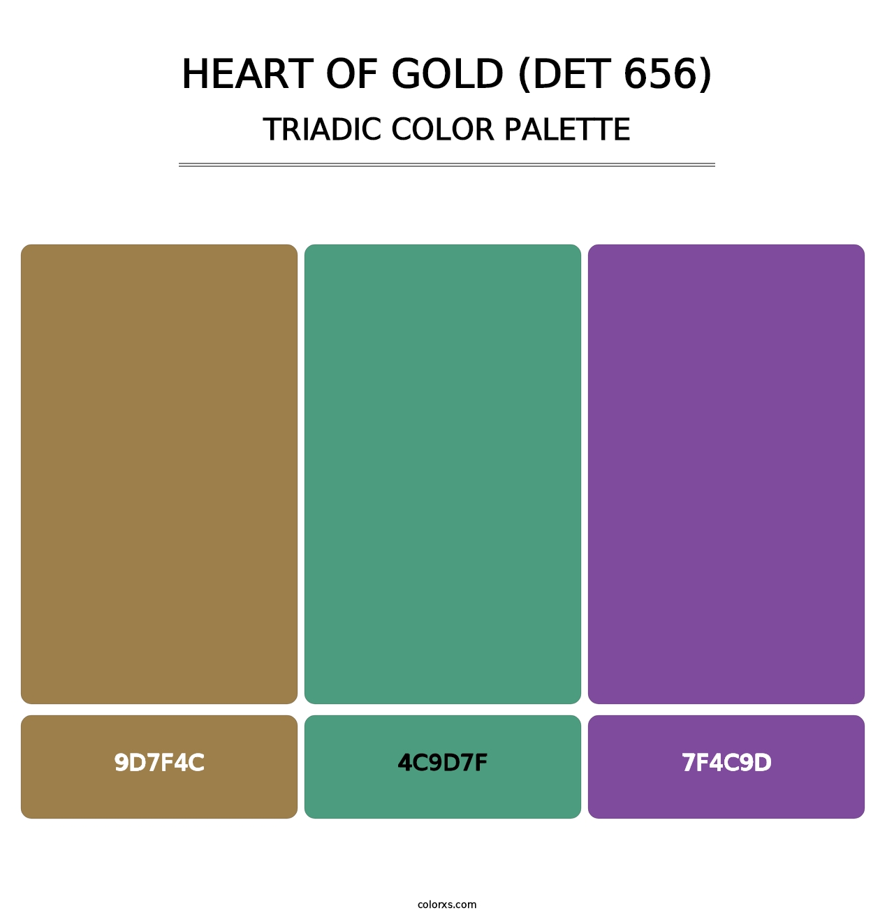 Heart of Gold (DET 656) - Triadic Color Palette