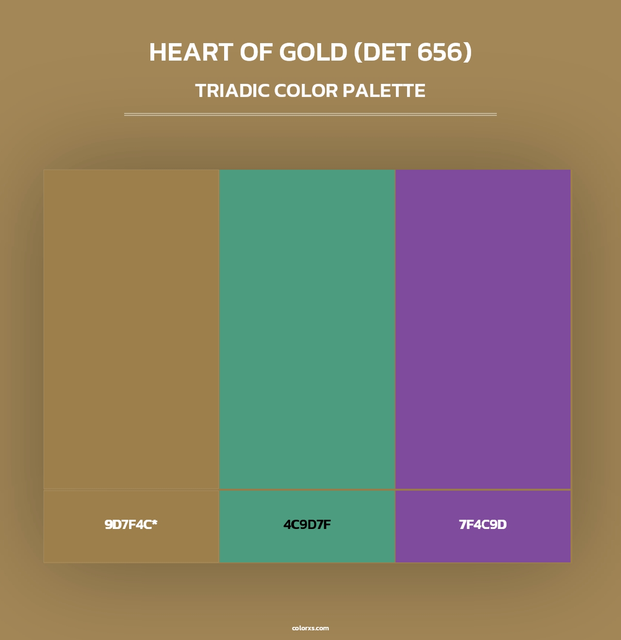 Heart of Gold (DET 656) - Triadic Color Palette