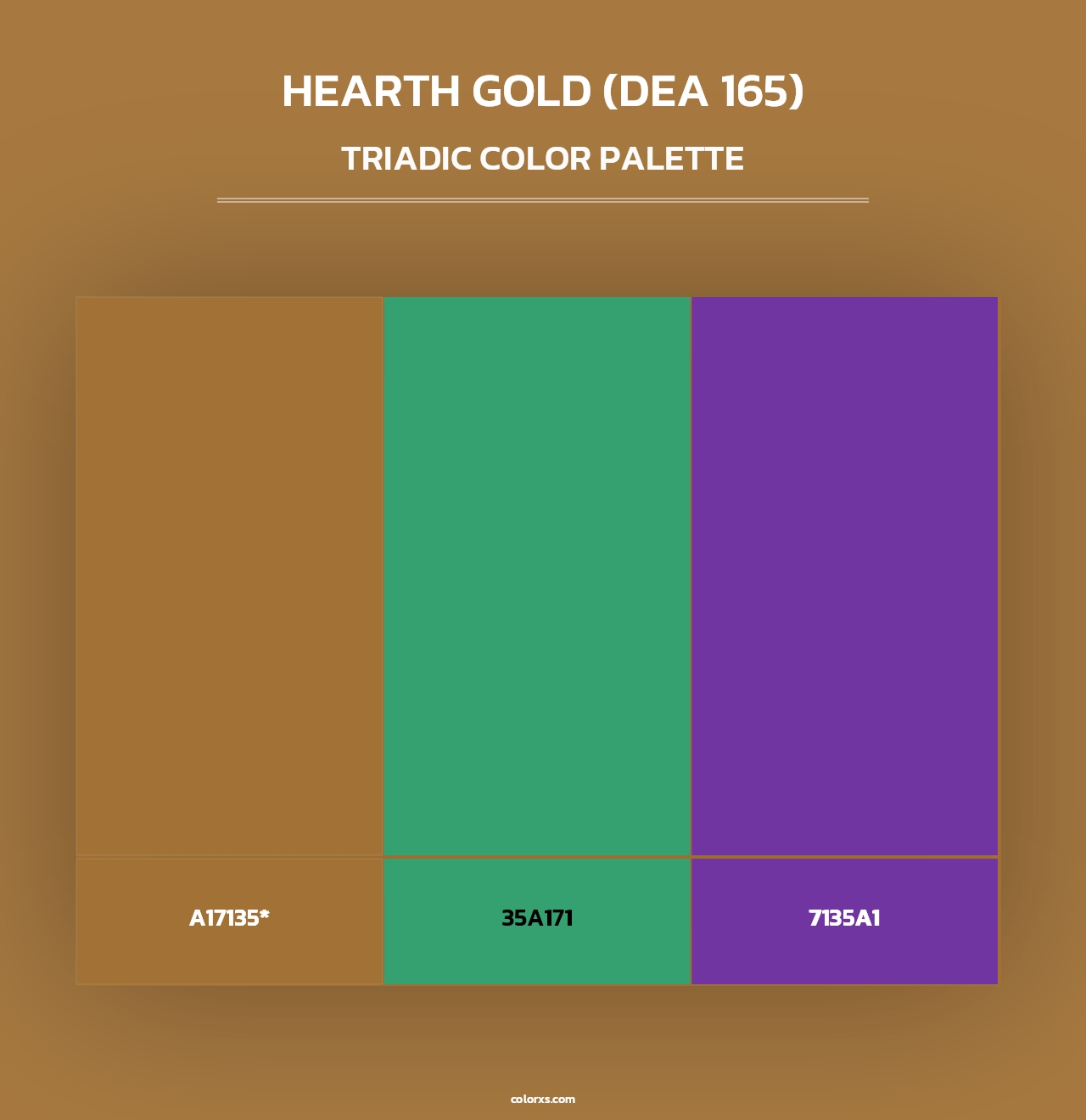 Hearth Gold (DEA 165) - Triadic Color Palette