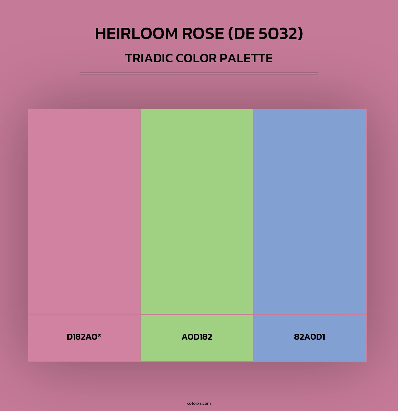 Heirloom Rose (DE 5032) - Triadic Color Palette