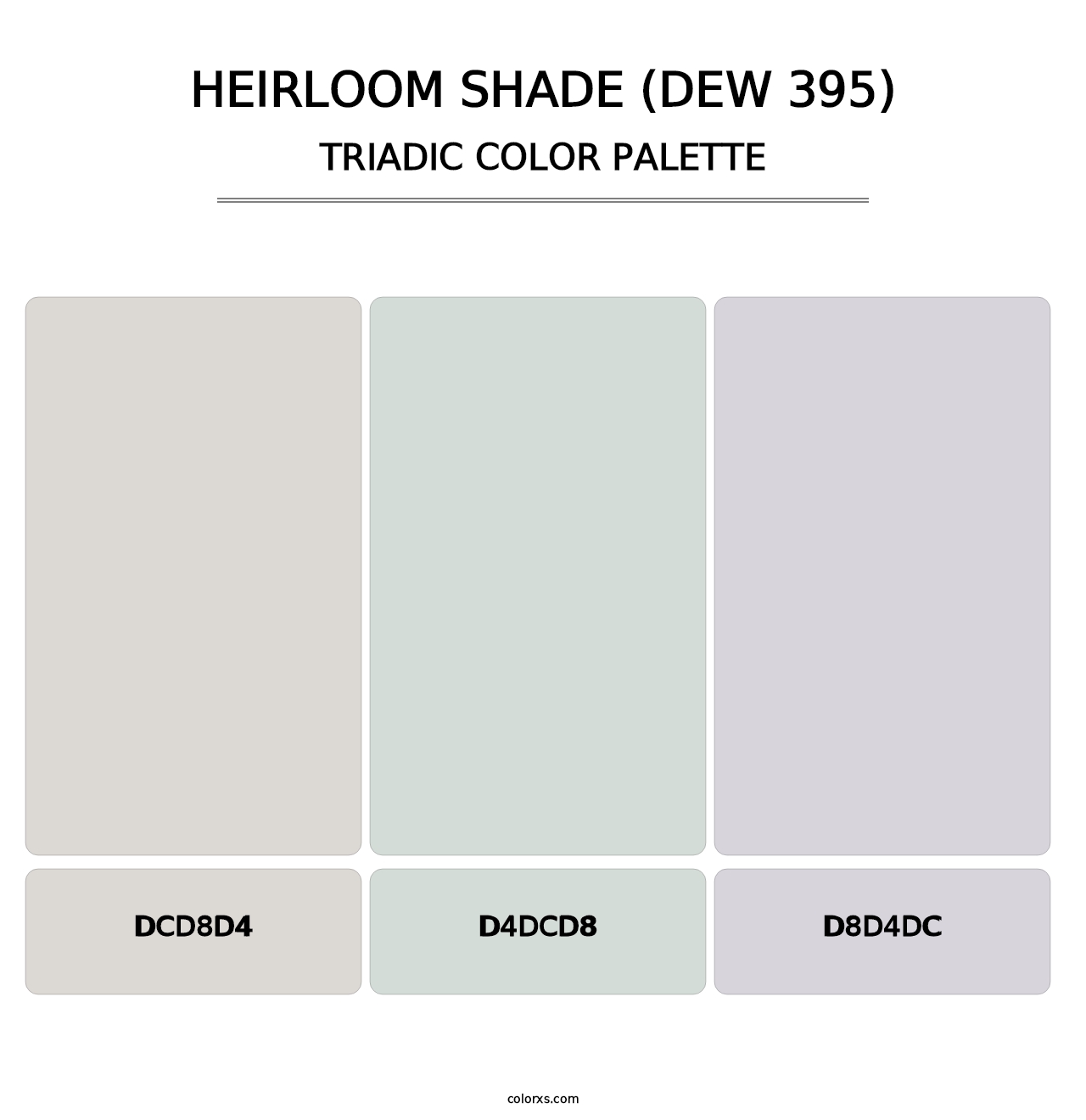 Heirloom Shade (DEW 395) - Triadic Color Palette