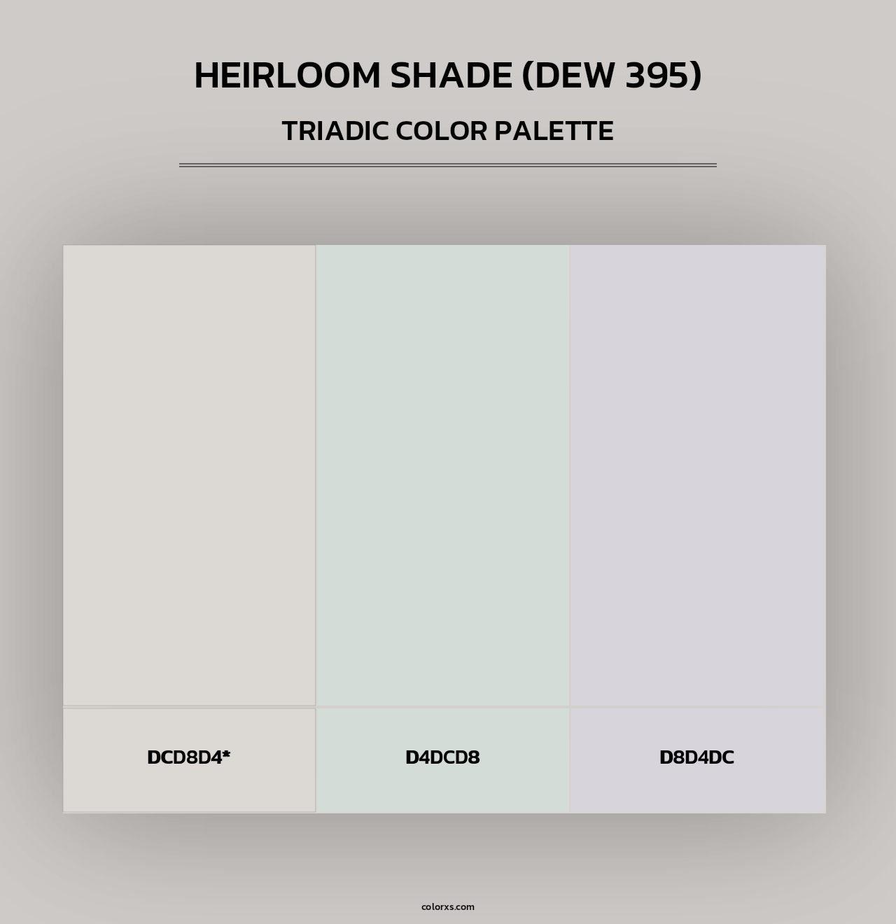 Heirloom Shade (DEW 395) - Triadic Color Palette