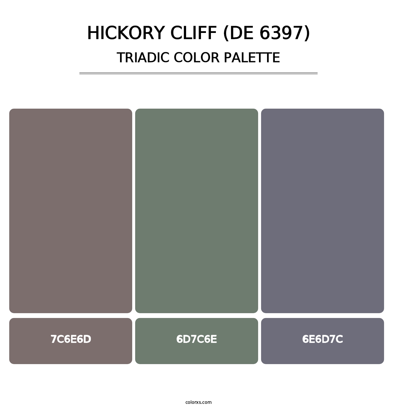 Hickory Cliff (DE 6397) - Triadic Color Palette
