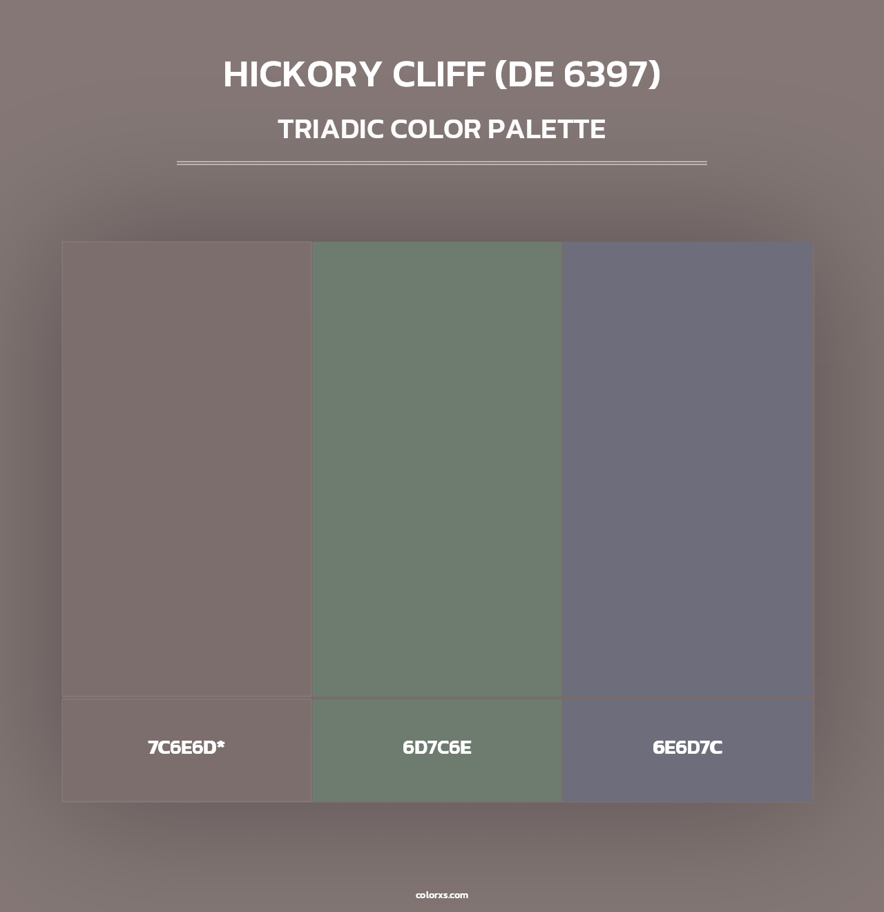 Hickory Cliff (DE 6397) - Triadic Color Palette
