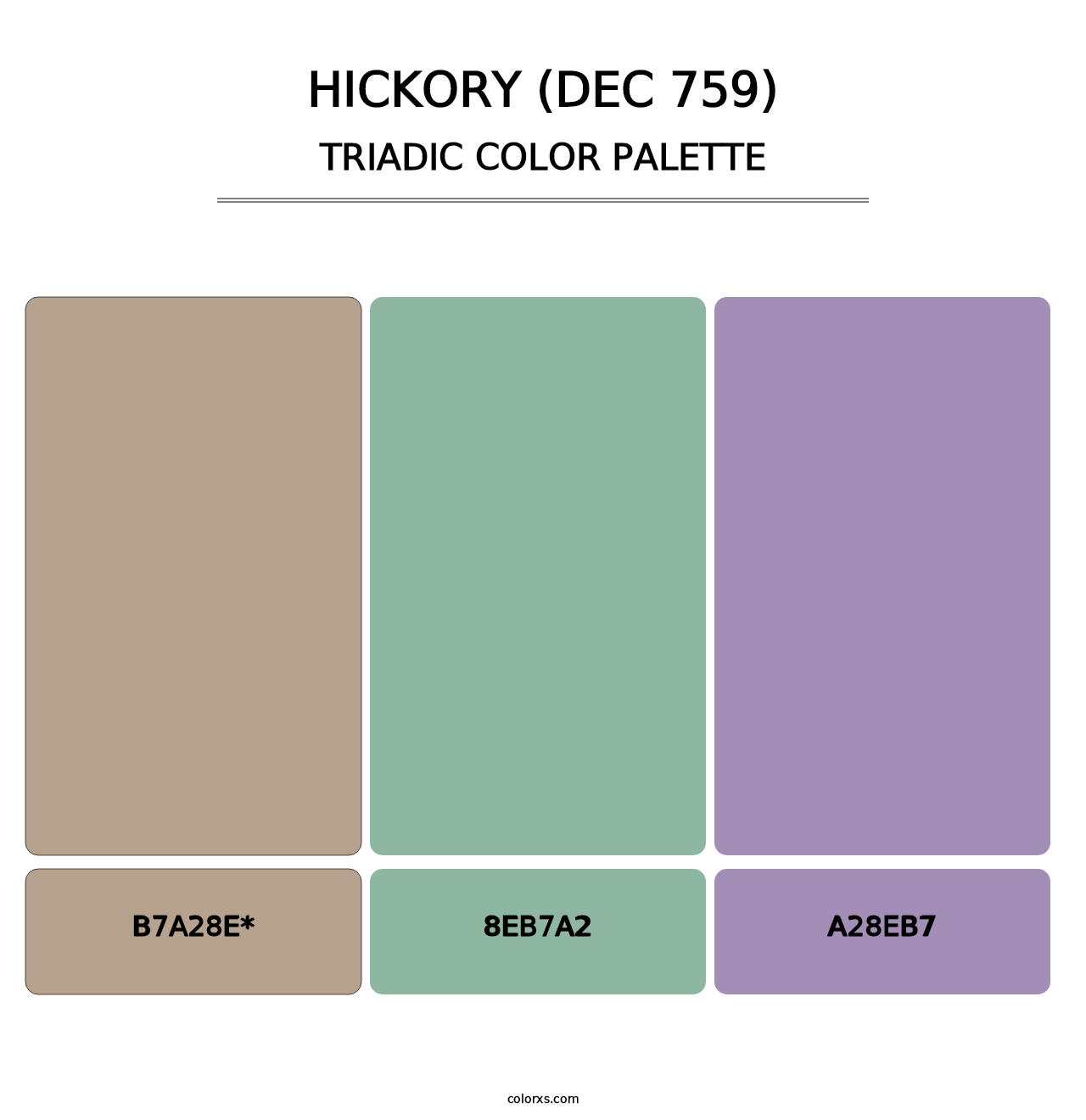 Hickory (DEC 759) - Triadic Color Palette