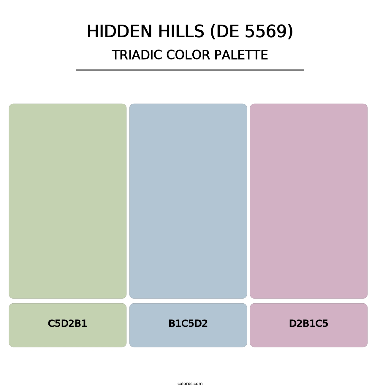 Hidden Hills (DE 5569) - Triadic Color Palette