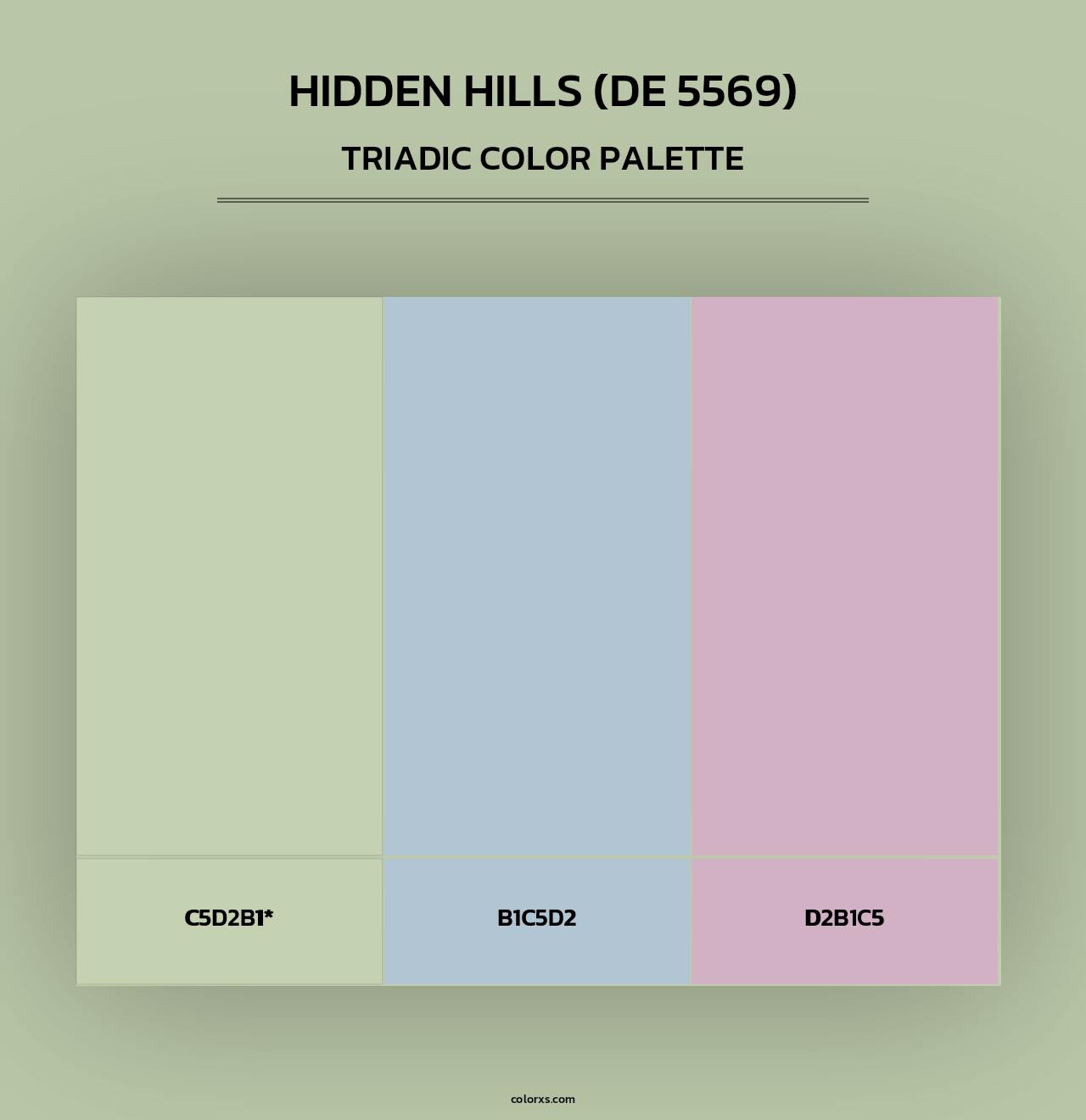 Hidden Hills (DE 5569) - Triadic Color Palette