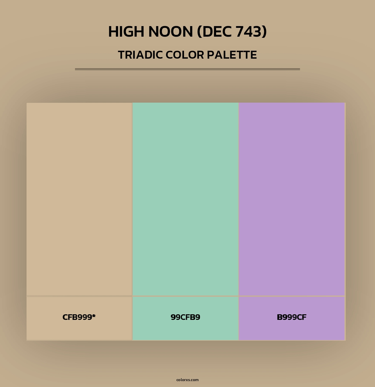 High Noon (DEC 743) - Triadic Color Palette