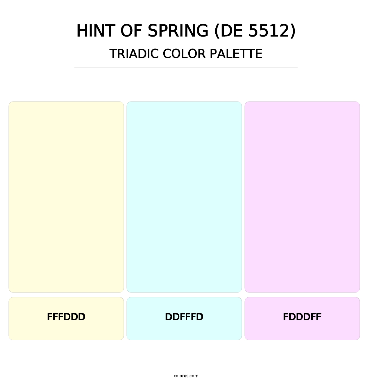Hint of Spring (DE 5512) - Triadic Color Palette