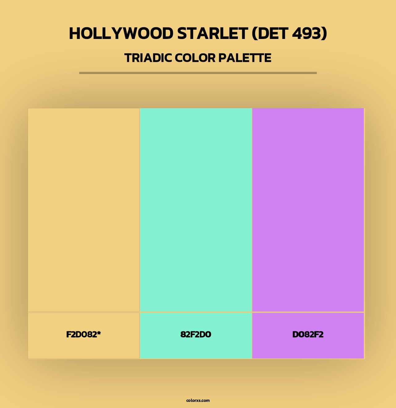 Hollywood Starlet (DET 493) - Triadic Color Palette